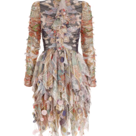 Like New Zimmerman Cosmic Handkerchief Mini Dress Zodiac Girls Tile 2 - Picture 2 of 9